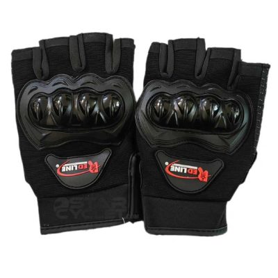 دستکش موتورسواری نیمه ردلاین مدل RE205 رنگ مشکی