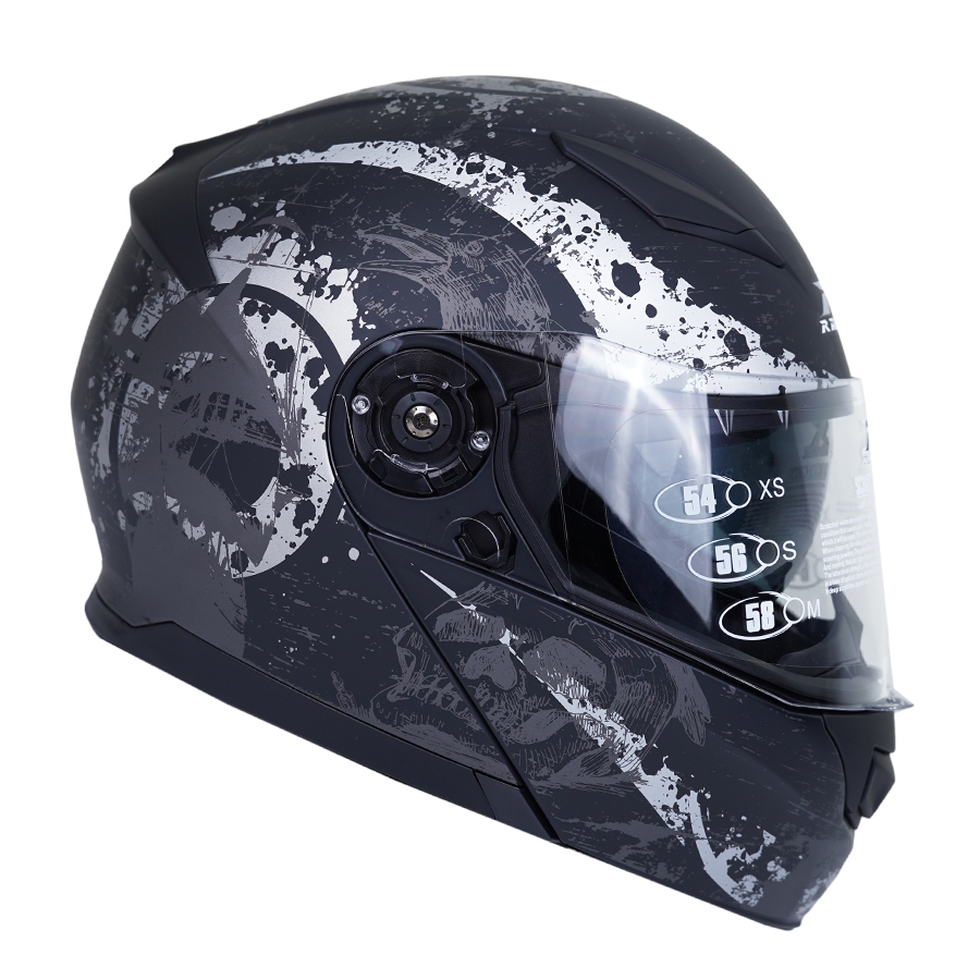 کلاه کاسکت بلوتوث دار راپیدو مدل ۹۵۰ طرح BONE-BLK MT