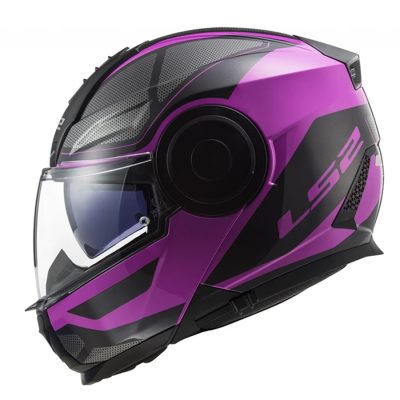 کلاه کاسکت فک متحرک ال اس تو مدل FF902.Scope.Black.Pink