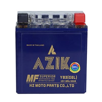 باتری موتورسیکلت آزیک مدل yb3 12v3ah(طرح هوندا غیر استارتی)