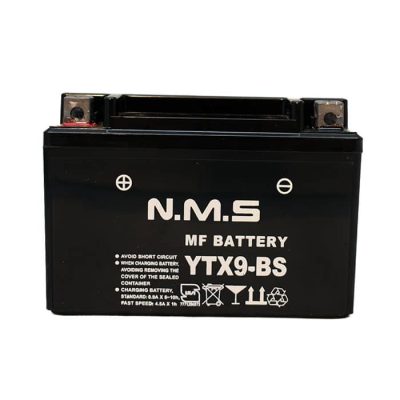 باتری موتورسیکلت ان ام اس مدل YTX9-BS 12V9AH (ان‌اس،آراس،بنلی‌جفت)