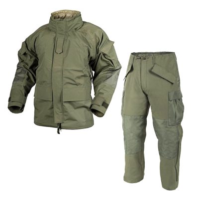 ست کاپشن و شلوار بادگیر هلیکون مدل American pants jacket رنگ سبز ارتشی